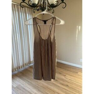 H&M GOLD LAME’ TANK SHIRT METALLIC LIKE NEW SIZE S SUMMER FASHION